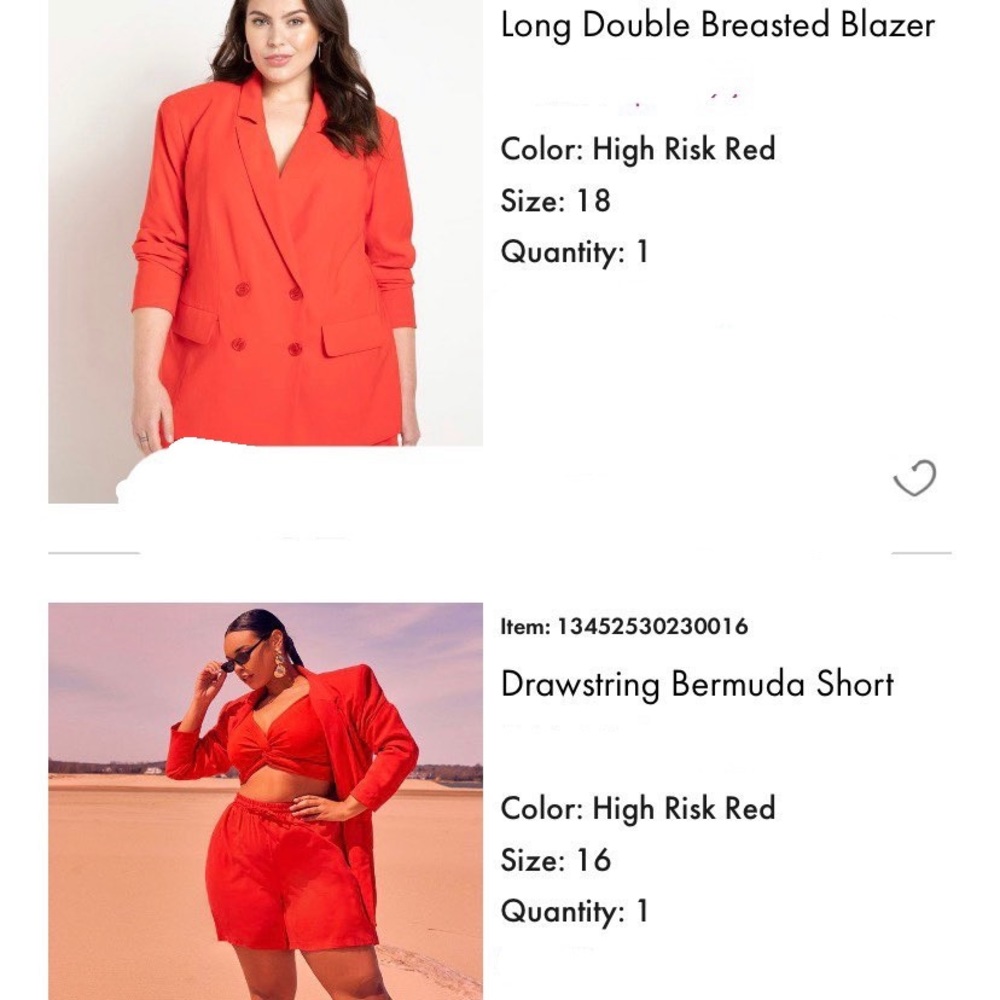 Beautiful red 2 peice suit
